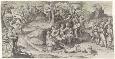Casamento de Isaac e Rebekah (folha 1) de Gijsbert Van Veen