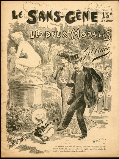O Gene Sans - Ilustração de Gil Baer (1859-1931): Arte, Escultura Estátua, Infância, Jardim Público, Nudismo de Gil (1859-1931) Baer