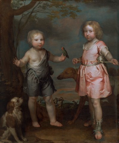 Lord John Hay e Charles, Mestre de Yester (mais tarde terceiro Marquês de Tweeddale) de Gilbert Soest