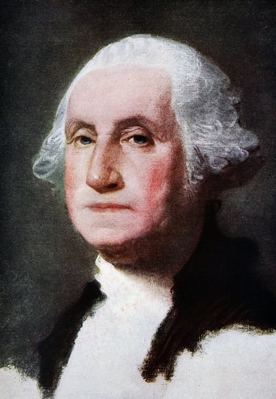 George Washington, reproduzido em "The Outline of History: sendo uma história simples da vida e da humanidade" por HG Wells, Londres de Gilbert Stuart