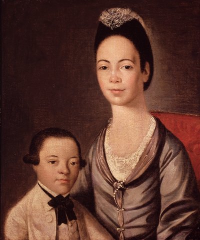 Sra. Aaron Lopez e seu filho, Joshua de Gilbert Stuart