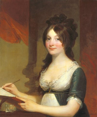 Retrato de uma jovem mulher (óleo sobre tela) de Gilbert Stuart