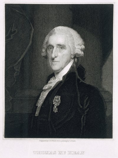 Retrato de Thomas McKean, gravado por Thomas B. Welch (1814-74) de Gilbert Stuart