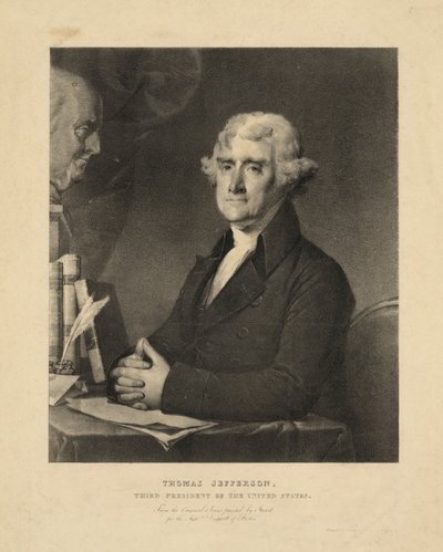 Thomas Jefferson, Terceiro Presidente dos Estados Unidos de Gilbert Stuart