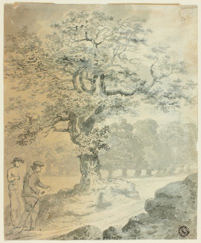 Paisagem com duas figuras masculinas de Gilbert Stuart Newton