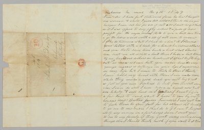 Carta a Samuel Fox de Giles Saunders sobre o tráfico de escravos, 9 de março de 1847. de Giles Saunders