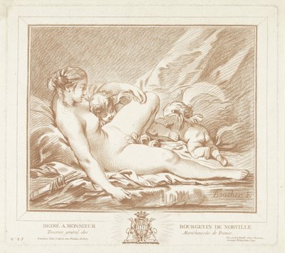 Vénus Reclinado com Amor e Anteros de Gilles Demarteau