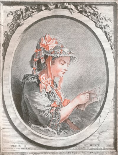 Retrato da Sra. Huet, c1773 de Gilles Demarteau