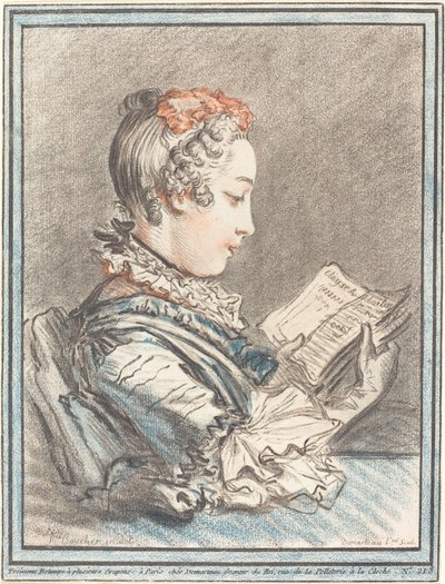 Jovem lendo Héloise e Abélard, 1770. de Gilles Demarteau