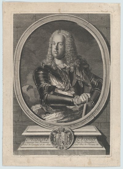 Retrato de Francisco I, c. 1745. de Gilles Jacques Petit