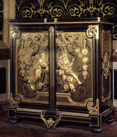 Móveis estilo Regence: gabinete com moedas realizado por Gilles Marie Oppenord (1672-1742) Século XVIII Versailles, musee du chateau de Gilles Marie Oppenord