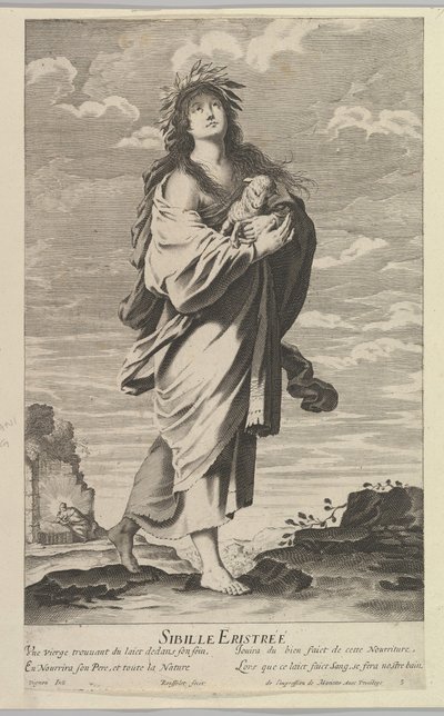 Sibila eritreia, c. 1635. Criadores: Gilles Rousselet, Abraham Bosse. de Gilles Rousselet and Abraham Bosse