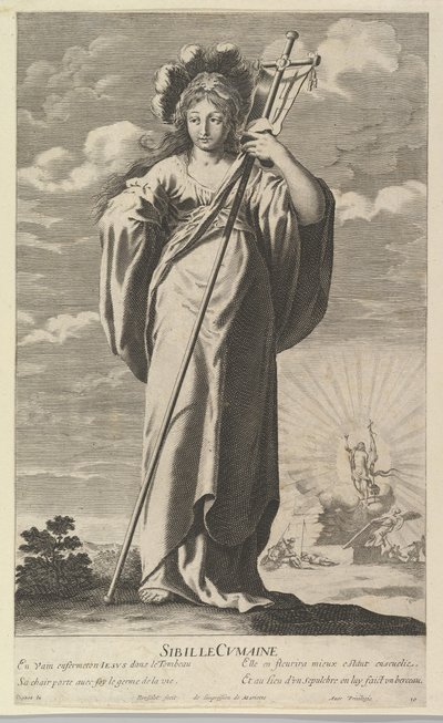 Sibila de Cumas, c. 1635. Criadores: Gilles Rousselet, Abraham Bosse. de Gilles Rousselet and Abraham Bosse