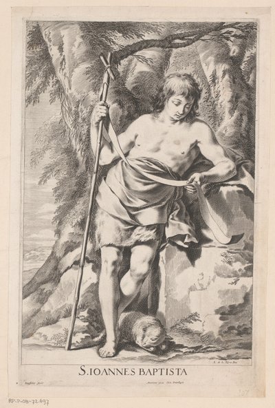 João Batista com cajado e cordeiro de Gilles Rousselet