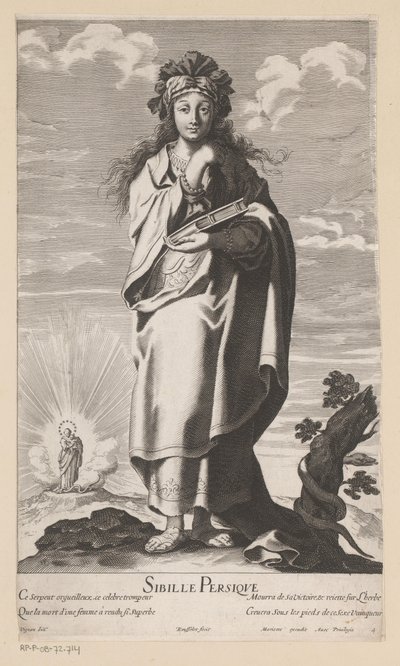 Sibille persa, com Maria com a criança ao fundo
Sibyl Persique (título sobre o objecto)
Sibyls (título da série)
Les Sibylles (título da série) de Gilles Rousselet