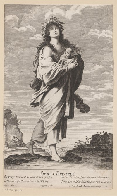 Sibila de Erythrae, com Maria com a criança no fundo
Sibyl of Erythrae (título sobre o objecto)
Sibyls (título da série)
Les Sibylles (título da série) de Gilles Rousselet