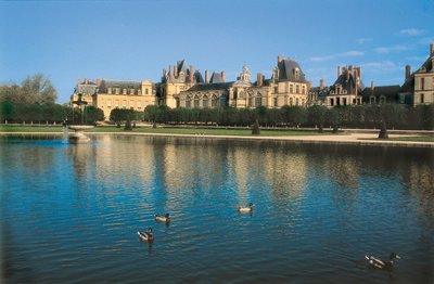 Castelo de Fontainebleau em Seine e Marne (Seine-et-Marne), França. Arquitectura por Gilles Le Breton (aprox de Gilles and Delorme Philibert Le Breton