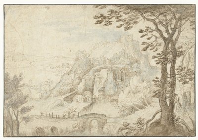 Paisagem de montanha com um rio de Gilles van Coninxloo (II)