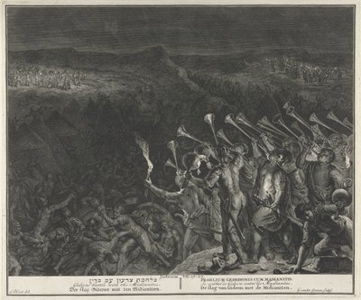 Lutar contra os midianitas de Gilliam van der Gouwen