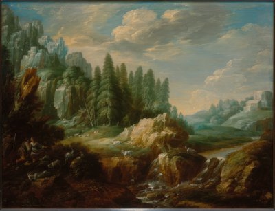 Paisagem de montanha arborizada de Gillis i Peeters