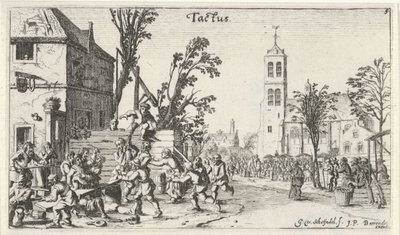 Luta numa pousada (de Tastzin)
Paisagens com os cinco sentidos (título da série) de Gillis van Scheyndel (I)