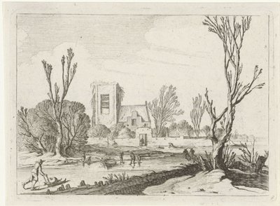 paisagem de inverno Sete paisagens (título da série) de Gillis van Scheyndel (I)