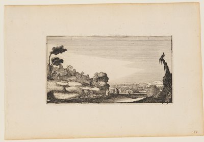 Panorama montanhoso, de Doze paisagens com figuras de Gillis van Scheyndel