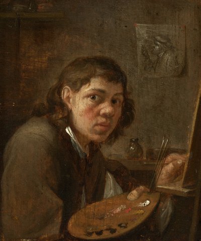Auto-retrato no estúdio, c. 1645. de Gillis van Tilborgh the younger