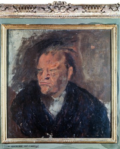 Retrato do poeta italiano Giuseppe Ungaretti (1888-1970). Pintura de Gino Bonichi chamada Scipione (1904-1933) de Gino (1904 33) Bonichi