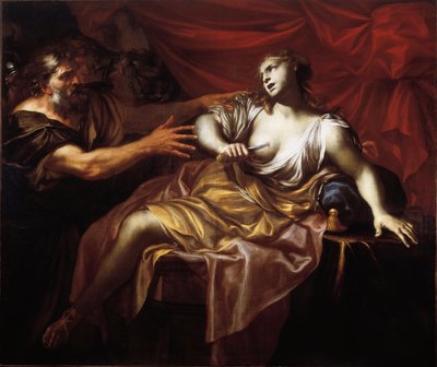 O suicídio de Lucretia (óleo sobre tela) de Gio Raffaele Badaracco