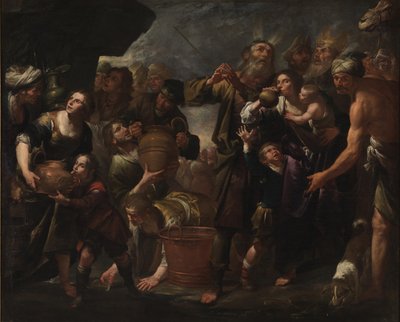 Moisés tira água da rocha de Gioacchino Assereto