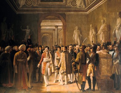 Napoleão recebendo no Louvre os deputados do exército., 8 de dezembro de 1804, 1808 de Gioacchino Giuseppe Serangeli