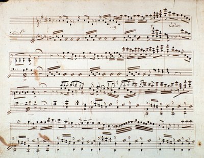 Primeira página de partituras para a sinfonia reduzida para o piano de Otello, ópera de Gioacchino Rossini de Gioachino Rossini