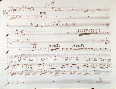 Página de partitura musical de violino para sinfonia em Cinderela, ou Goodness Triumphant de Gioacchino Rossini de Gioachino Rossini