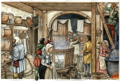 Idade Média: fábrica de cerveja (brewery) de Giorgio Albertini