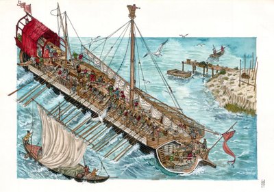 Reconstrução de uma galé veneziana do século XV por Giorgio Albertini. de Giorgio Albertini