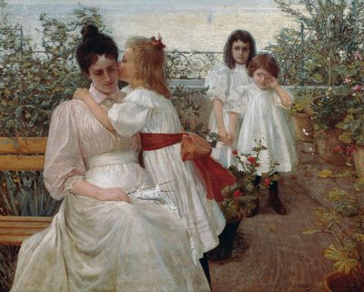 Almas pequenas, pintura de Giorgio Belloni (1861-1944), óleo sobre tela de Giorgio Belloni