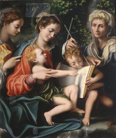 Virgem e o Menino com os Santos João Batista, Maria Madalena e Isabel, ca 1529 de Giorgio Gandini del Grano