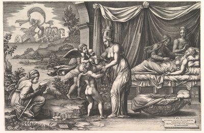 Alegoria do nascimento, 1558. de Giorgio Ghisi