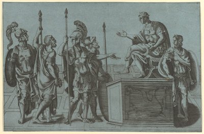 Soldados romanos Antes de um imperador, antes de 1540. de Giorgio Ghisi