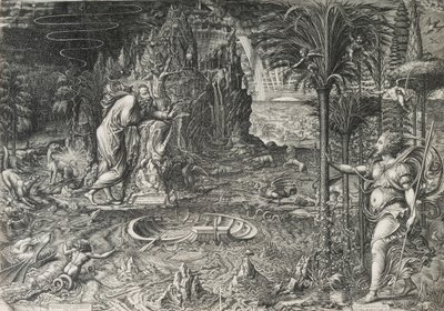 A alegoria da vida O sonho de Rafael, 1561 de Giorgio Ghisi