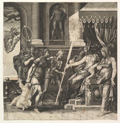 A Calúnia de Apelles, 1560. de Giorgio Ghisi