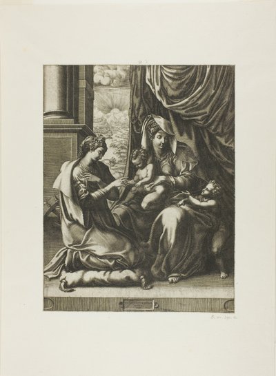 O Casamento Místico de Santa Catarina de Giorgio Ghisi