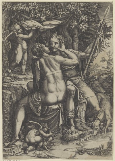 Vénus e Adónis de Giorgio Ghisi