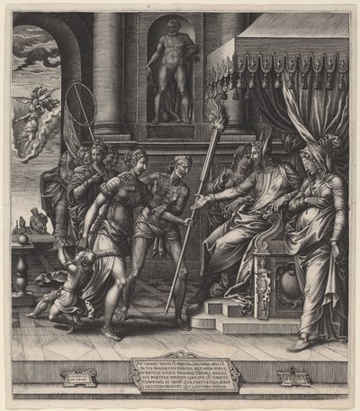 A Calúnia de Apeles de Giorgio Ghisi after Luca Penni