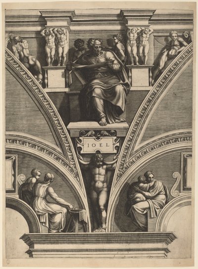 O profeta Joel de Giorgio Ghisi after Michelangelo