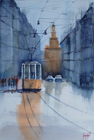 Reflexos do elétrico de Bolonha de Giorgio Gosti