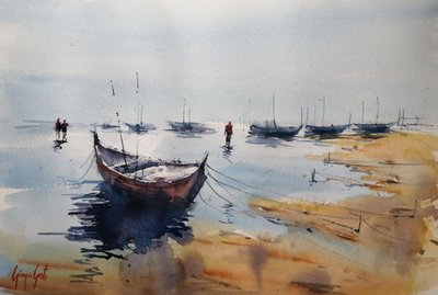 Manhã tranquila em Calm Harbor de Giorgio Gosti