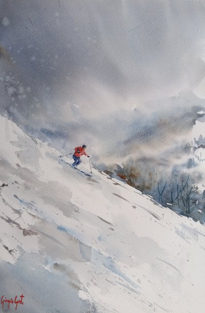 Aventura de esqui alpino de Giorgio Gosti
