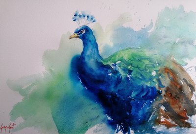 Elegante Pavão Azul de Giorgio Gosti